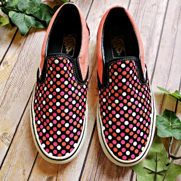 polka dot vans slip ons womens